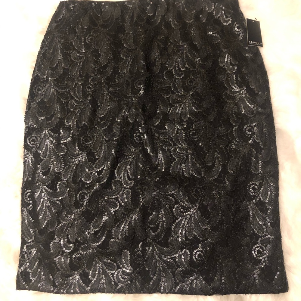 Black Sequin Skirt